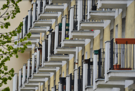 Balkony w bloku miekszalnym